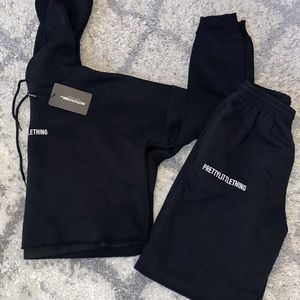 PLT Black Cropped Jogger Set ‼️
